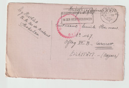 Card To A Belgian Prisoner Of War In Germany, Oflag VII B Located In Eichstätt, Bavaria, About 100 Km N Of Munich - Militaria