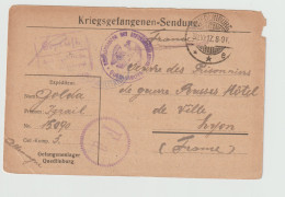 Card From A French Prisoner Of War In Germany, Kriegsgefangenenlager In Quedlinburg Posted Quidlinburg 30. - Militaria