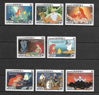 Disney Set Dominica 1991 The Litle Mermaid MNH - Disney