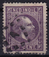 Ned. Indië: 1870 Koning Willem III 25 Cent Donkerpaars Lijntanding 13¼ : 14 Gr. G.  NVPH 13 D - India Holandeses