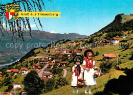 73592770 Triesenberg Panorama Trachtenmaedchen Triesenberg - Liechtenstein