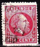 Ned. Indië: 1870 Koning Willem III 50 Cent Karmijn Lijntanding 14 Kl. G. NVPH 15 A - Nederlands-Indië