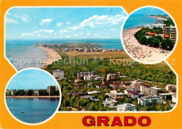 73592333 Grado Gorizia Panorama Aereo Spiaggia E Veduta Dal Mare A Pineda Grado  - Altri & Non Classificati