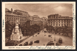 AK Genova, Piazza Acquaverde, Strassenbahn  - Tramways