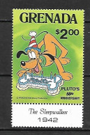 Disney Set Grenada 1981 50th Anniversary Of Pluto MNH - Disney