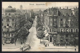 AK Zürich, Bahnhofstrasse Mit Strassenbahn  - Tram