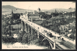 AK Bern, Kornhausbrücke & Blick Auf Die Stadt, Strassenbahn  - Strassenbahnen