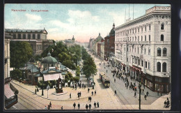 AK Hannover, Georgenstrasse Mit Café Kröpcke Und Strassenbahn  - Hannover