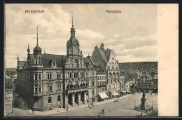 AK Pforzheim, Blick über Den Marktplatz  - Pforzheim