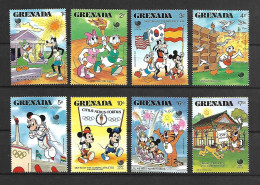 Disney Set Grenada 1988 Olympic Games SEOUL MNH - Disney