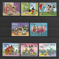 Disney Set Grenada 1991 Disney Characters In Japanese Festivals MNH - Disney