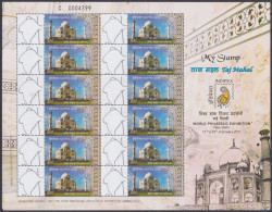 Inde India 2011 MNH MYSTAMP Sheet Taj Mahal, Indipex Stamp Exhibition, Mahatma Gandhi, Full Sheet - Neufs