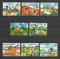 Disney Set Grenada Gr 1988 Disney Characters In Australia MNH - Disney