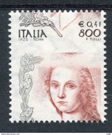 Donna Nell'arte Lire 800/€0,41 Varietà Dentellatura E Stampa Mancante - Errors And Curiosities