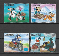 Disney Set Lesotho 1986 International Stamp Exhibition AMERIPEX MNH - Disney