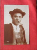 Male Smoking A Pipe.  Ref 6400 - Europe