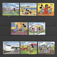 Disney Set Lesotho 1991 Disney Characters In Japan MNH - Disney