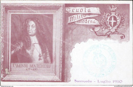 Ap16 Cartolina Militare Scuola Militare Di Modena Raiomondo Montecuccoli - Régiments