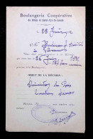 Convocation à Une Réunion, 1932, Boulangerie Coopérative De Brion Et Saint Cyr La Lande, 79, Deux Sévres, Frais Fr 1.85e - 1900 – 1949