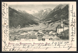 Cartolina Gossensass, Ortsansicht Und Trassen Der Brennerbahn  - Autres & Non Classés