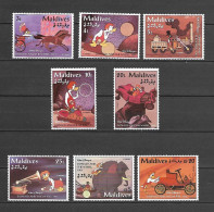 Disney Set Maldives 1995 Donald And Wheel MNH - Disney