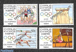 Cyprus 1984 OL. GAMES 4V SPECIMEN, Mint NH, Sport - Olympic Games - Ongebruikt