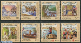 Saint Vincent & The Grenadines 1988 Explorers 8v, Mint NH, History - Science - Transport - Explorers - The Arctic & An.. - Esploratori