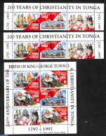 Tonga 1997 King George Tupou I 10v, Mint NH, History - Religion - Transport - Kings & Queens (Royalty) - Religion - Sh.. - Familles Royales