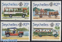 Seychelles 1982 Road Transports 4v, Mint NH, Transport - Automobiles - Automobili