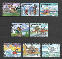 Disney Set Sierra Leone 1987 Disney Characters In Canada MNH - Disney