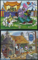 Romania 1985 Disney 2 S/s, Mint NH, Nature - Horses - Art - Disney - Ongebruikt