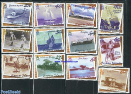 Cayman Islands 2001 Transport 12v, Definitives, Mint NH, Sport - Transport - Cycling - Automobiles - Aircraft & Aviati.. - Radsport