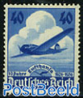 Germany, Empire 1936 10 Years Lufthansa 1v, Unused (hinged), Transport - Aircraft & Aviation - Nuovi