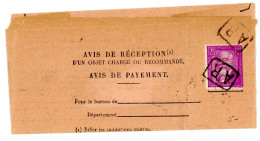 OISE AVIS 1934 BREUTEUIL N° 292 SEUL SUR AVIS DE RECEPTION  VOIR LES SCANS - Briefe U. Dokumente