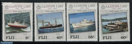 Fiji 1984 Lloyds List 4v, Mint NH, Transport - Various - Ships And Boats - Banking And Insurance - Barche