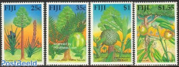 Fiji 1990 Trees 4v, Mint NH, Nature - Fruit - Trees & Forests - Fruits