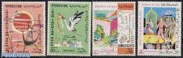Iraq 1971 Tourism Week 4v, Mint NH, Nature - Transport - Various - Birds - Ships And Boats - Tourism - Art - Fairytale.. - Barche