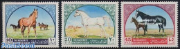 Jordan 1969 Arab Horses 3v, Mint NH, Nature - Horses - Jordania