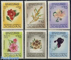 Jordan 1970 Flowers 6v, Mint NH, Nature - Flowers & Plants - Giordania
