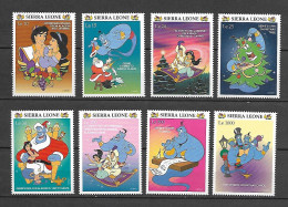 Disney Set Sierra Leone 1997 Aladdin MNH - Disney