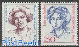 Germany, Berlin 1989 Definitives, Women 2v, Mint NH, History - Performance Art - Kings & Queens (Royalty) - Women - Mu.. - Ungebraucht