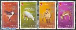 Hong Kong 2003 Year Of The Ram 4v, Mint NH, Nature - Various - Animals (others & Mixed) - Cattle - New Year - Nuevos