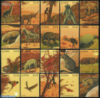 Guyana 1990 Preh. Animals 20v, Mint NH, Nature - Prehistoric Animals - Prehistorics