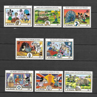 Disney Set St Vincent 1989 India - Stamp Exhibition In New Delhi MNH - Disney