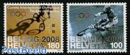 Switzerland 2008 Olympic Games Beijing 2v, Mint NH, Sport - Cycling - Olympic Games - Nuevos