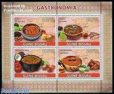 Guinea Bissau 2009 Gastronomy 4v M/s, Mint NH, Health - Nature - Various - Food & Drink - Fish - Maps - Alimentación