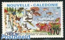 New Caledonia 1991 Science 1v, Mint NH, Nature - Science - Butterflies - Fish - Chemistry & Chemists - Art - Books - Neufs