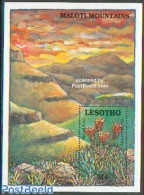 Lesotho 1989 Maloti Mountains S/s, Mint NH, Nature - Sport - Flowers & Plants - Mountains & Mountain Climbing - Escalade
