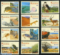 Namibia 2007 Definitives 12v, Mint NH, Nature - Animals (others & Mixed) - Birds - Butterflies - Elephants - Fish - Fr.. - Fische