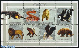 Sao Tome/Principe 2006 Preditors 4v+tabs M/s, Mint NH, Nature - Animals (others & Mixed) - Bears - Birds - Crocodiles .. - Fische